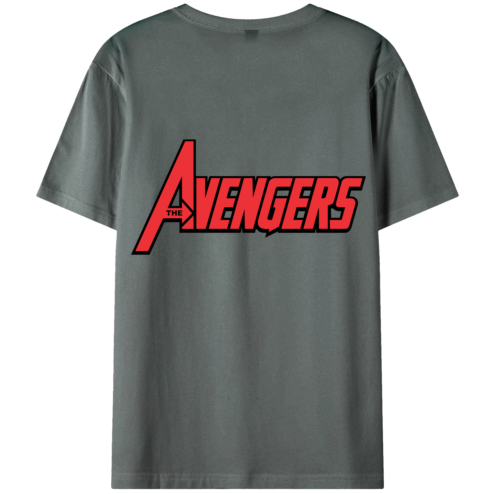 （画像用） アベンジャーズ The Avengers 綿100％ メンズ半袖Tシャツ（バックプリント） 通気性